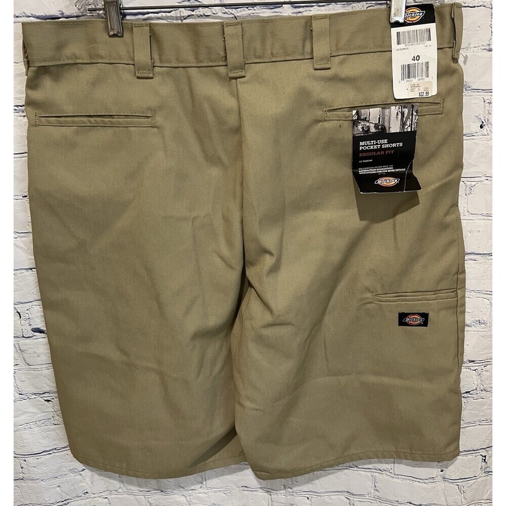 NWT Dickies Loose Fit Multi Pocket Mens Size 40 Work Shorts Tan Khaki Brown - Picture 4 of 7